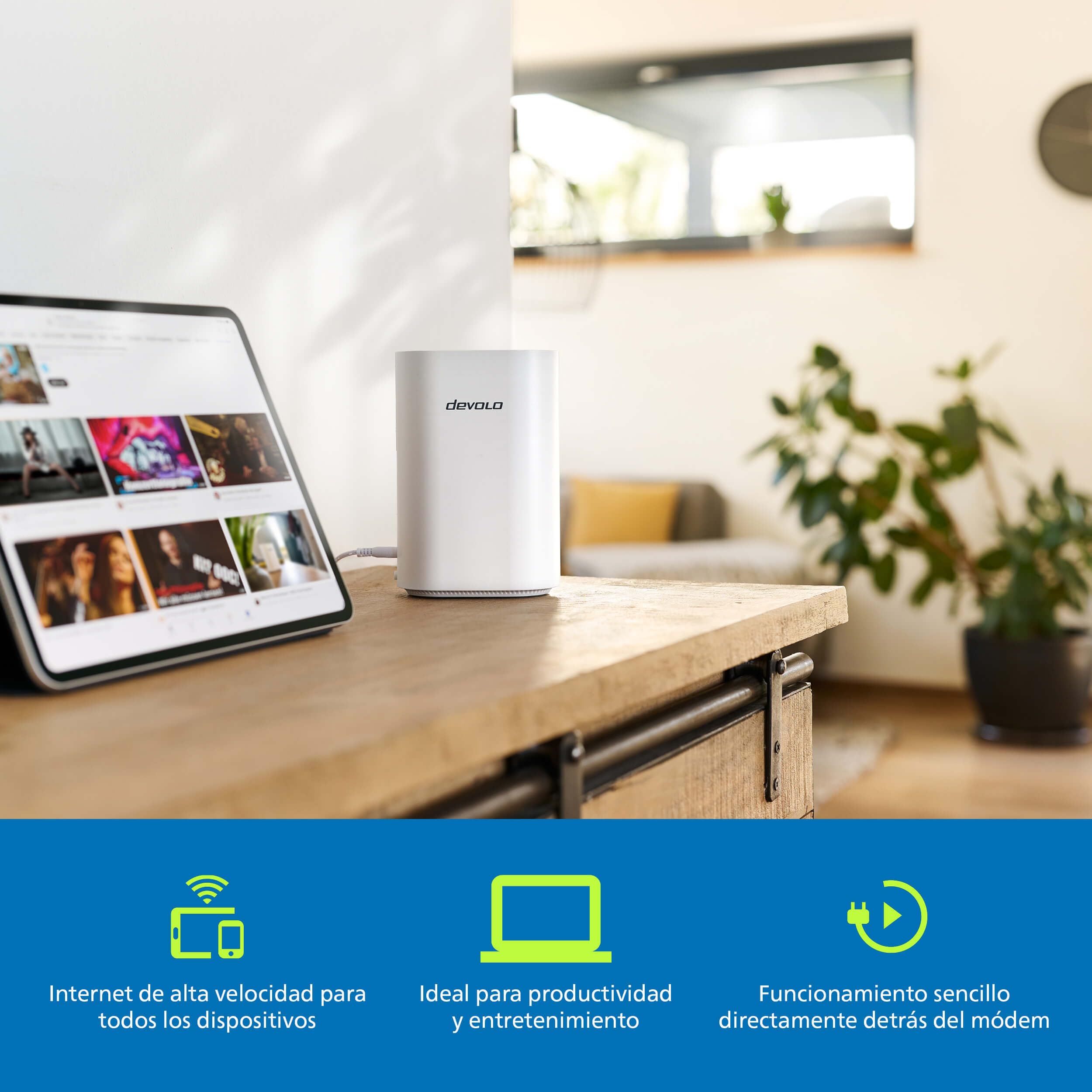 devolo WiFi 7 BE6500 Router, el Router Wi‑Fi para Conexiones de Alta Velocidad, hasta 6.500 Mbps, conexión LAN de 2,5 Gbps, Blanco