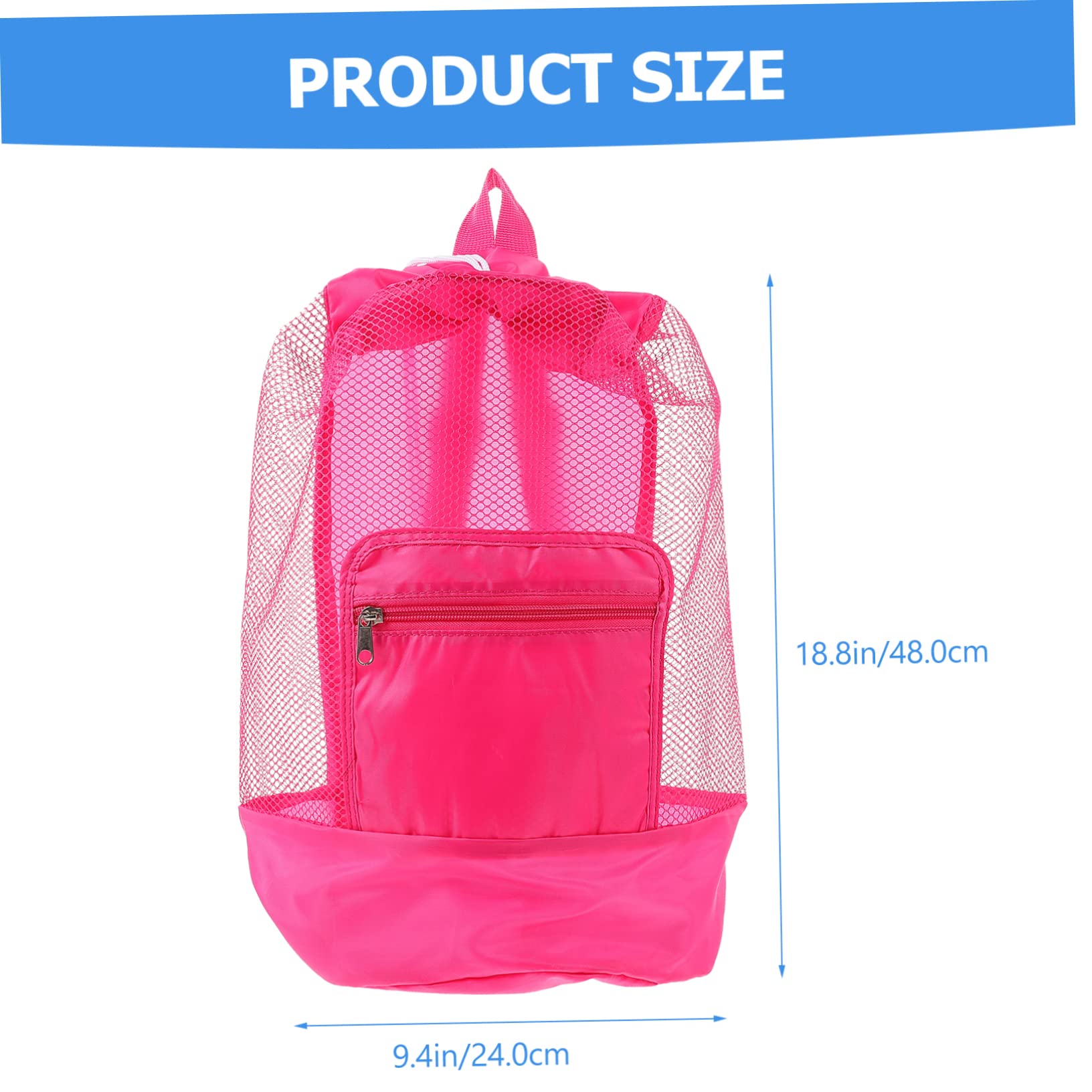 KICHOUSE Beach Storage Mesh Backpack Lightweight Beach Storage Bag for Easy Carrying for Beach Vacation Essentials