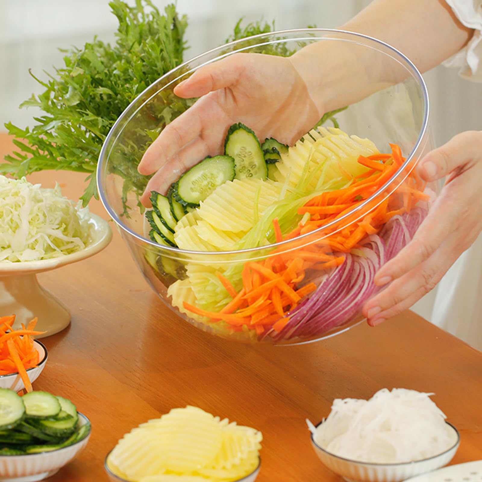 Tamaño familiar, tazón grande de 5 litros, deshidratador de ensalada y deshidratador, sistemas rápidos, secado eficiente, preparación de ensalada entera, trituradora