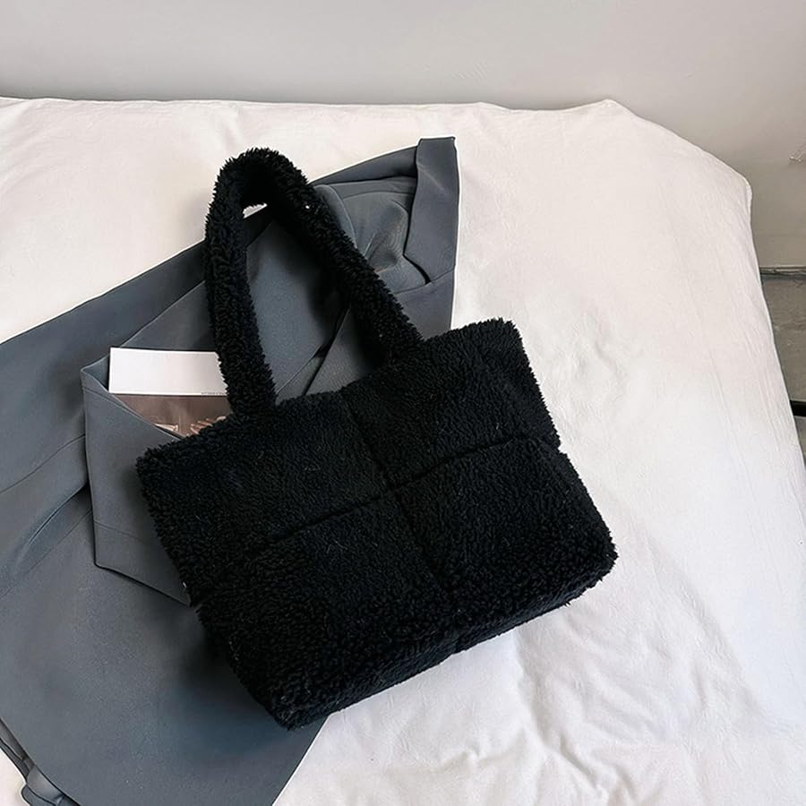 Amazon.com: CORIOS Lamb Wool Handbag for Women - Soft Plush