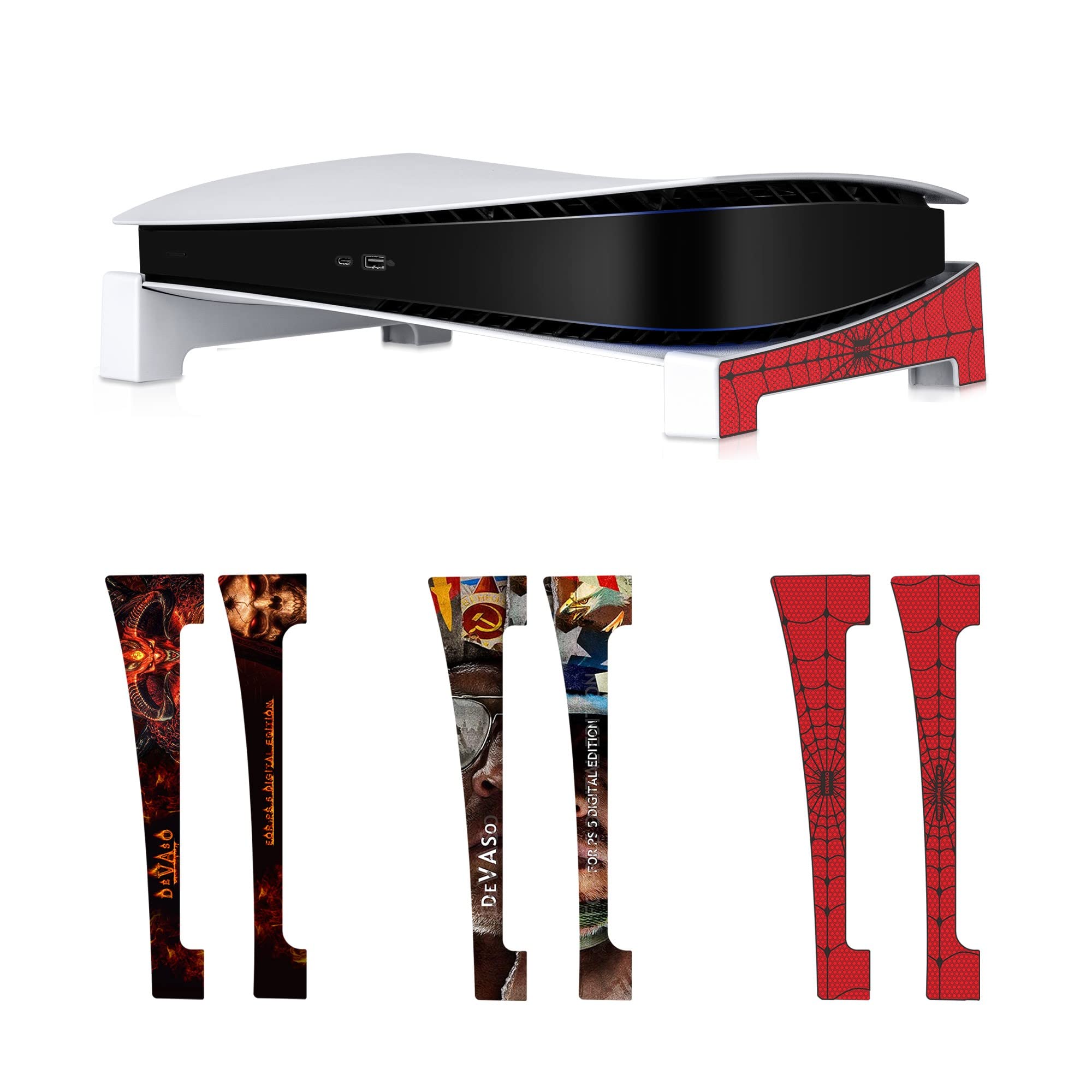 Careflection Holder base for Sony PlayStation 5 Digital edition + Heat Disipation