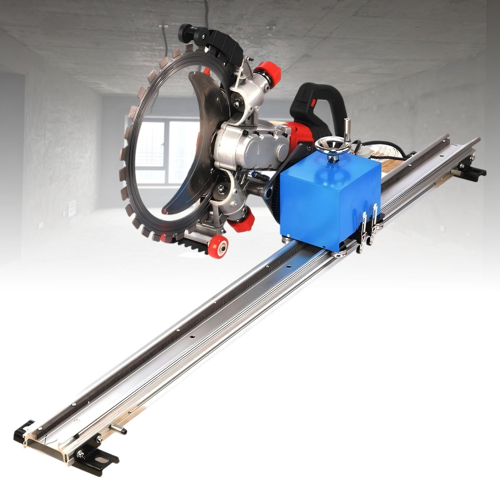 ExoticaBlend 2026 New Rail for Concrete Saw, Rail-Guided for Electric Ring Saw Automatic Travel Function & Fixed Rail – Adjustable Cutting Depth and Wall Mount 1.5m