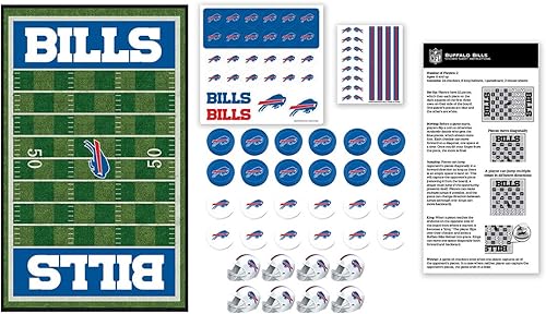 Miniatura 2 de MasterPieces Juego familiar - NFL Buffalo Bills Checkers - Juego de mesa con licencia oficial para niños y adultos