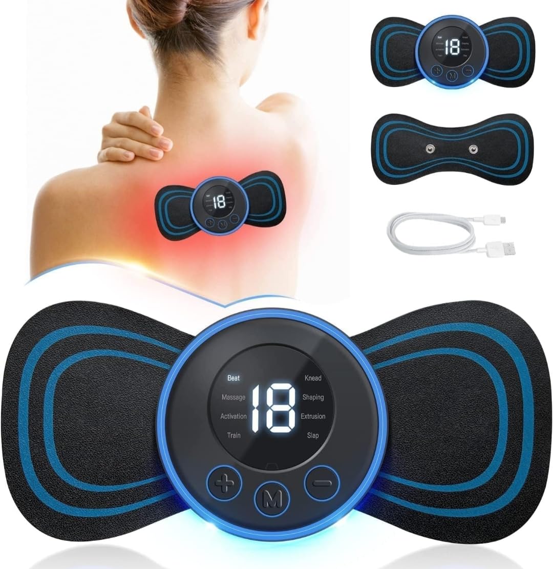 ReVIVE Body Massager,Wireless Portable Neck Massager with 8 Modes and 19 Strength Levels Rechargeable Pain Relief EMS Massage Machine for Shoulder,Arms,Legs,Back Pain for Men and Women-image-19