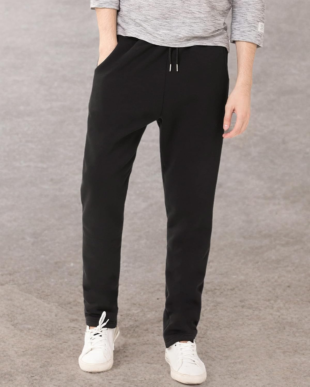 MACHLAB Men's Winter Fleece Joggers Pants Sherpa Lined Sweatpants Warm Thick Track Pants - Image 7