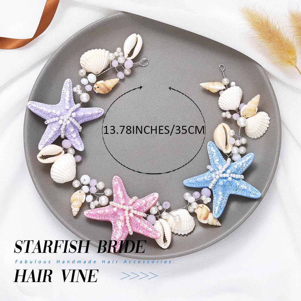 Amazon.com : Unicra Seashell Bride Wedding Hair Vine  display picture 3