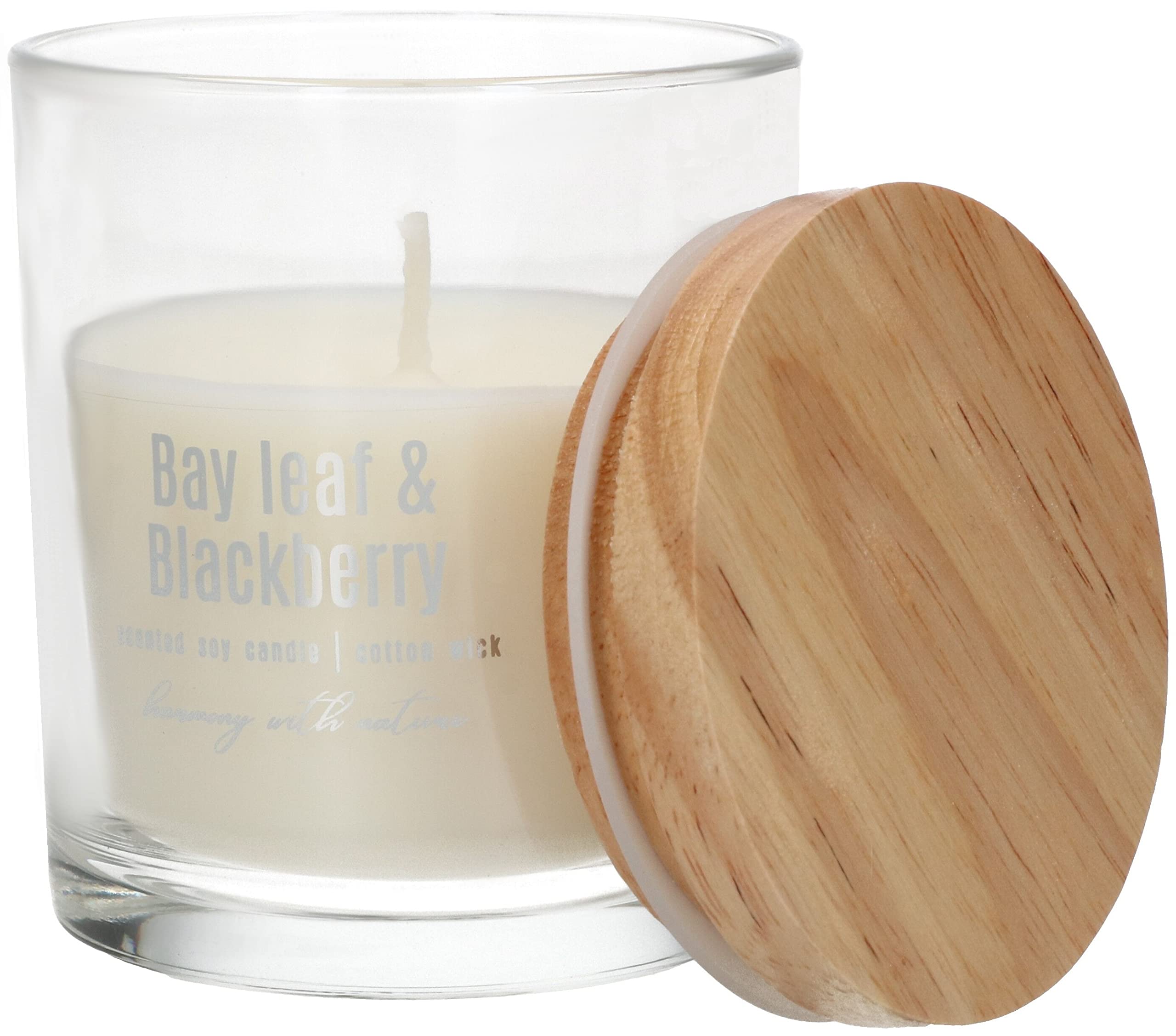 KOTARBAU® 6er Set Sojawachskerze Duftkerze im Glas mit Holzdeckel Bay Leaf & Blackberry