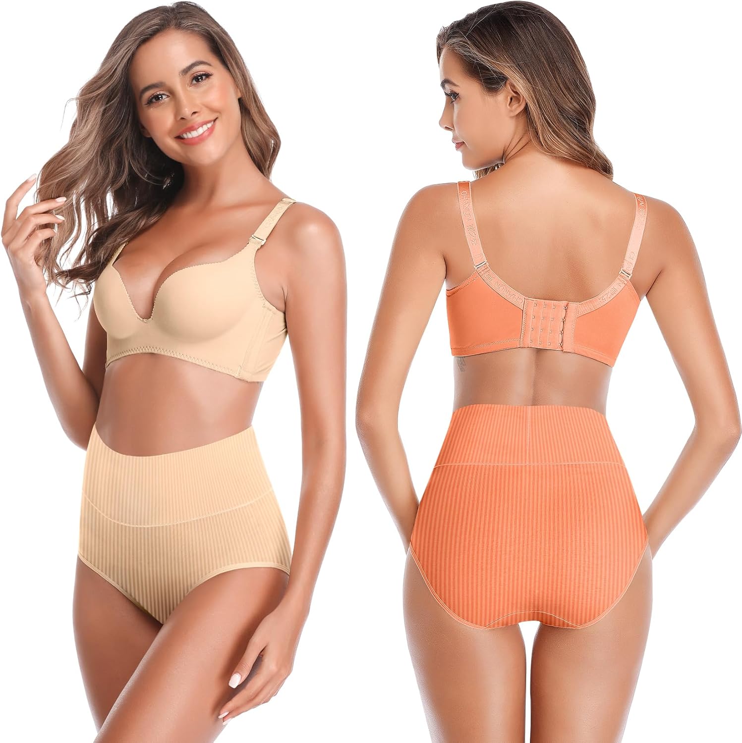 Women's High Waist Cotton Underwear Super Stretchy Briefs Full Coverage Panties Soft Women Panties 5-Pack - Image 2