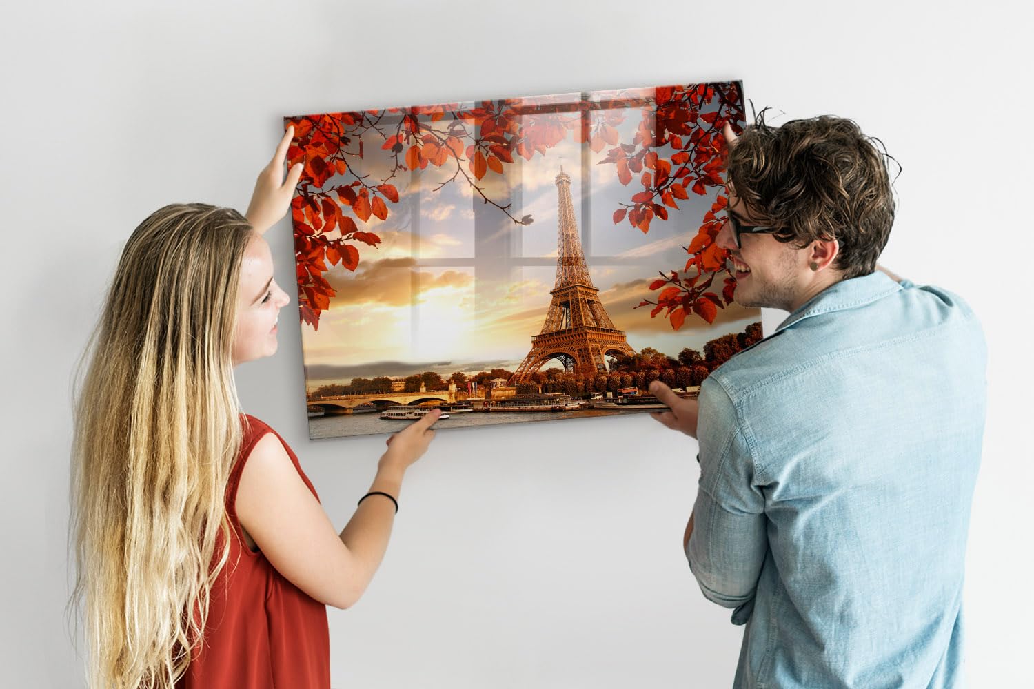 Menú y Pizarra Magnética para Restaurantes y Cafeterías 100x70 Torre Eiffel | Tablero Imantado | Cristal Templado | Mural de Pared | Placa de Acero | Cartelera Informativa | Organizador de Tareas