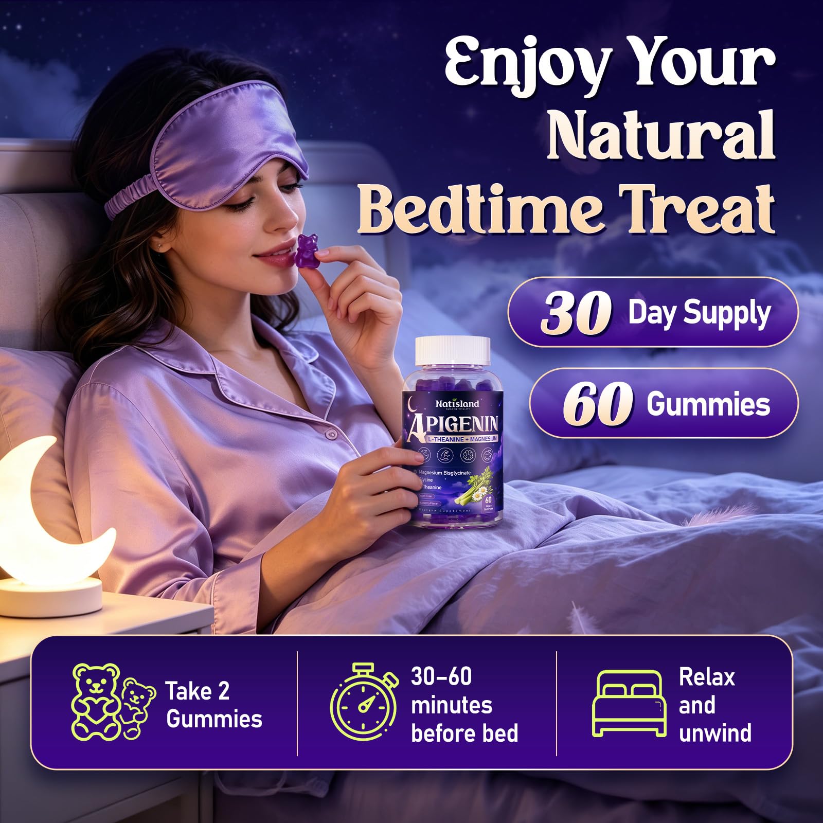 Apigenin Supplement for Sleep, Apigenin 50mg, Relaxation & Deep Rest, 60CT — Amazon image 7