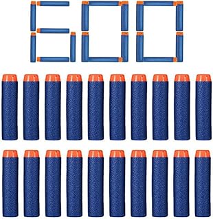 Fhede Nerf Refill Bullet Compatible Bullet Darts Soft Tip Blasters Kid Toy Gun for Nerf Toy Gun N-Strike Elite Series 50/100/200/300/400/500/600/1000 Pack Blue
