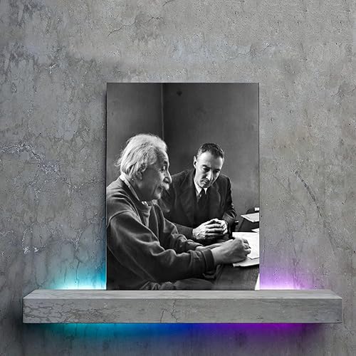 Miniatura 5 de J. Robert Oppenheimer y Einstein - Póster famoso del padre de la bomba atómica, lienzo impreso en lienzo para pared, póster para dormitorio, sala de