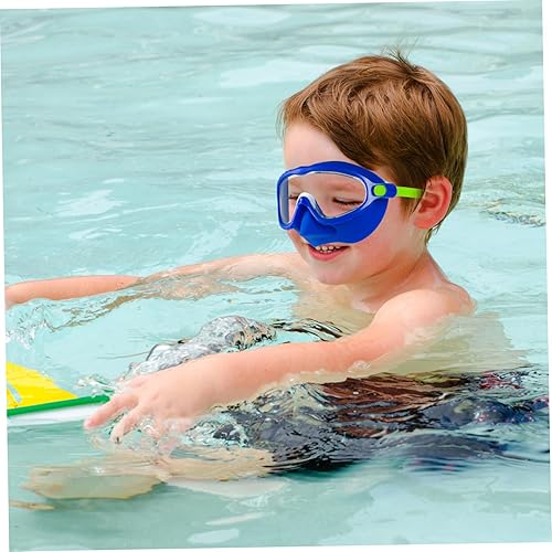 Vista 6 de Kids Goggles with Nose Cover, HD Wide View Anti-Fog Toddler Swim Goggles, No Leak Adjustable Clip on Swim Mask for Kids Youth 4-16, Dark Blue with