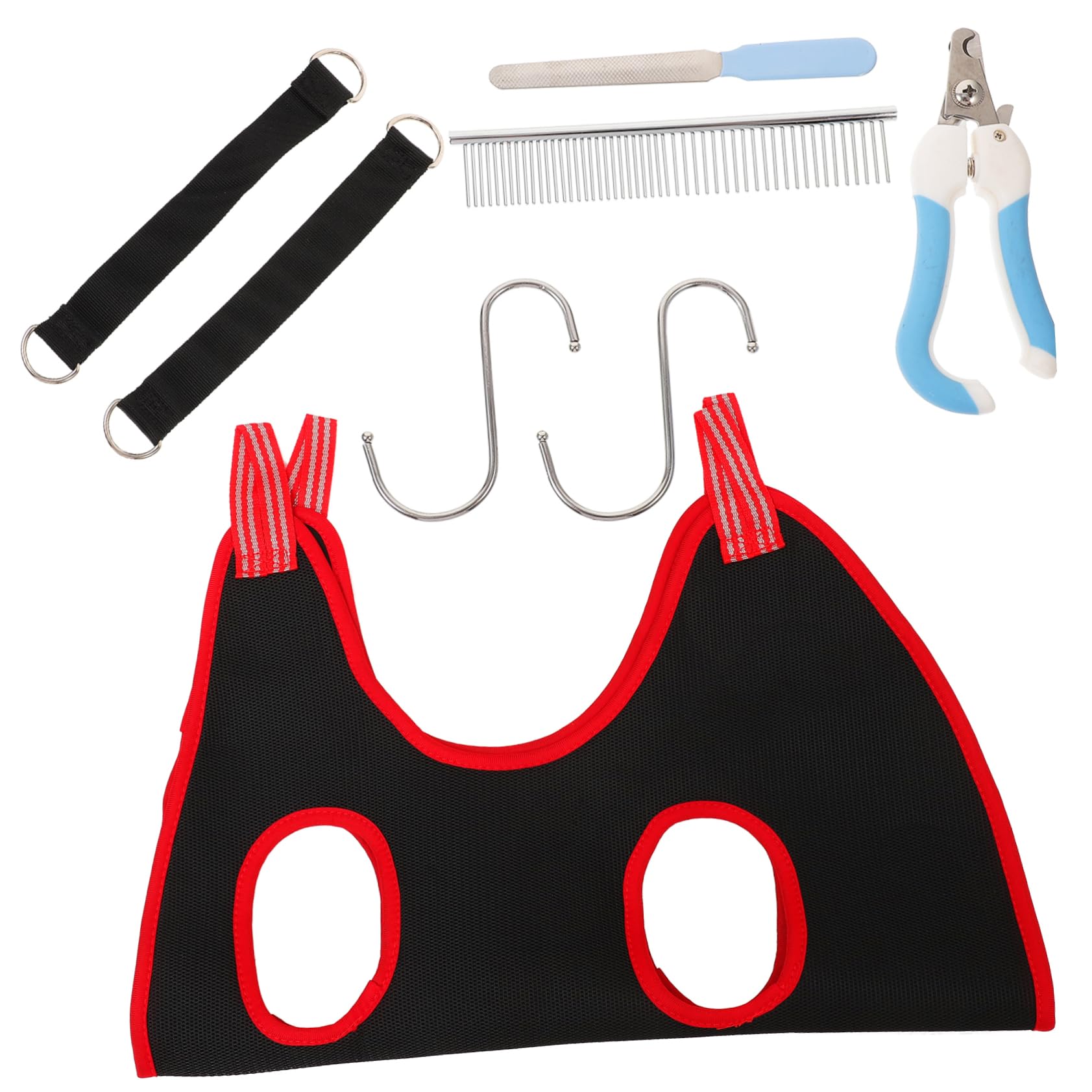 CORHAD Complete Pet Grooming Tools Set Nail Clippers Comb File Sling for Dogs Cats Easy to Use for Trim Random