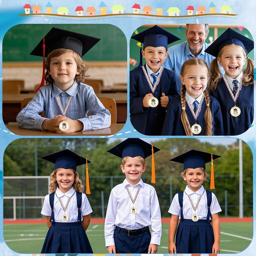 Kindergarten Preschool Graduation Medal 2026, Prek Graduation Medals for Kids Student Graduating Award Medallion with Rainbow Neck Ribbon, Kindergarten Preschool Prek Graduation Gift Party Decorations