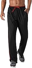 KEFITEVD Herren Leichte Jogginghose mit Zip-Taschen Offen Beinabschluss Trainingshose Meshgewebe Lange Atmungsaktiv Sporthose Weich Sweathose