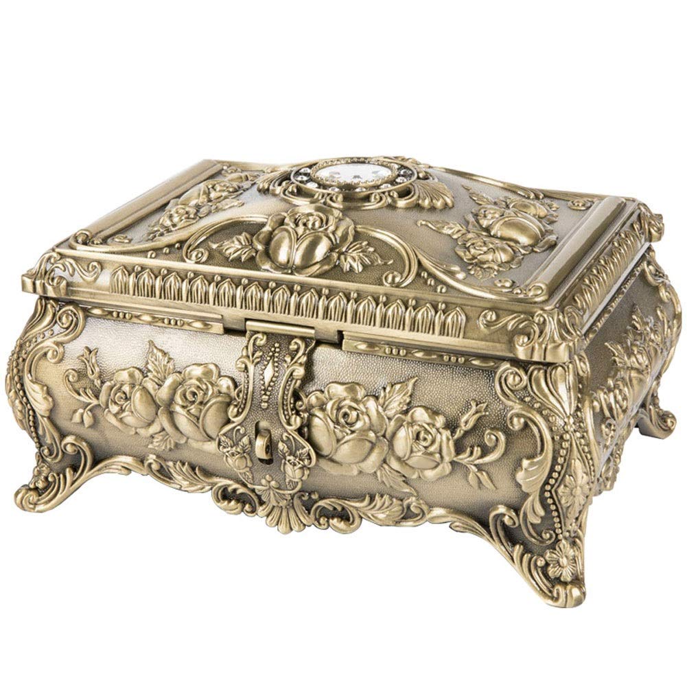Jewellery Boxes Creative European Style Diamond Jewellery Chest Large Double Layer Jewellery Organiser Jewelry Box for Women