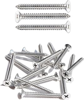 IMScrews 25pcs #12 x 2-1/2" (50mm) Stainless Flat Head Phillips Wood Screws 18-8 (304) Stainless Steel Countersunk Self Tapping Screws