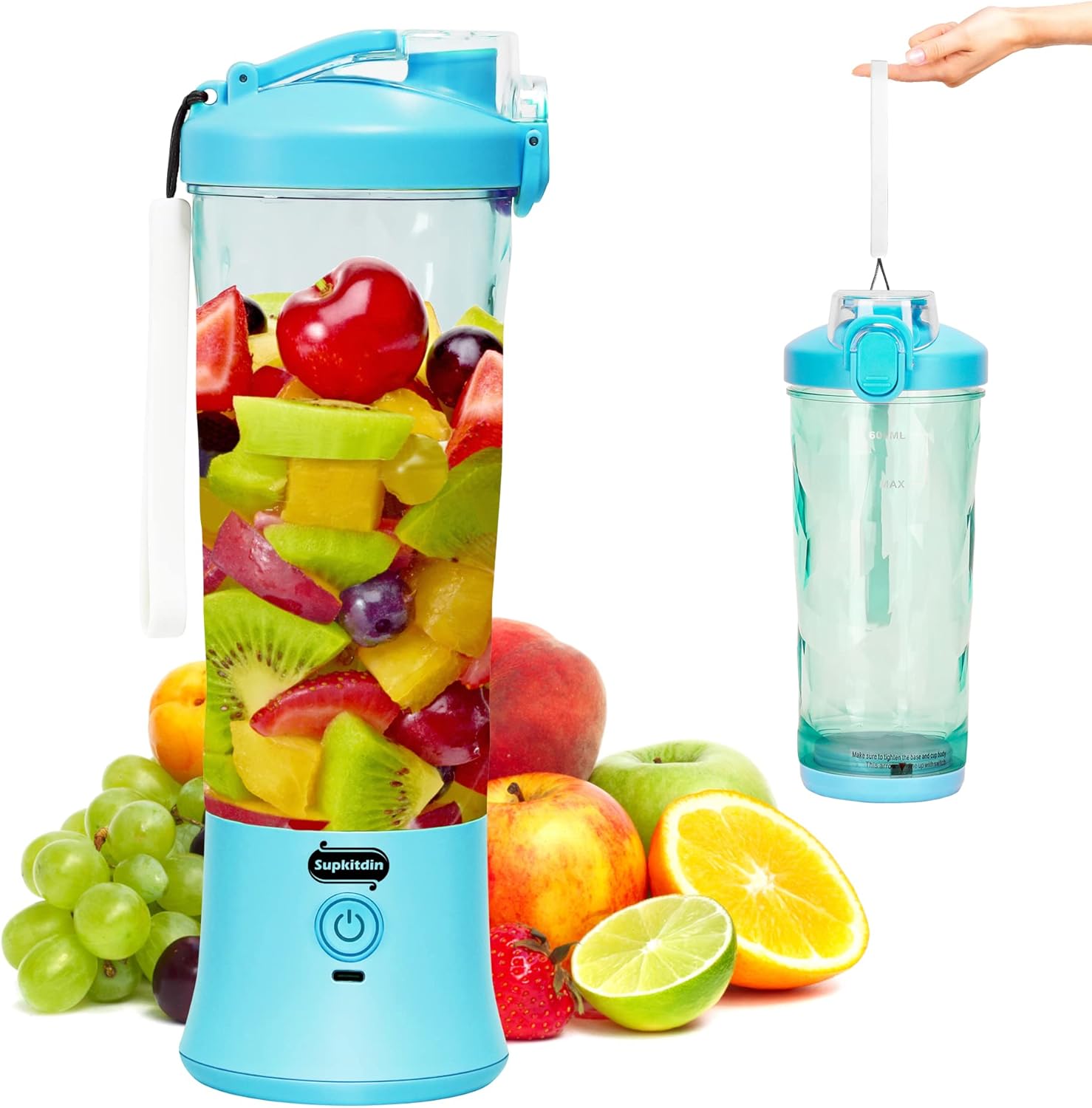 20 Oz Portable Blender USB Rechargeable, Supkitdin