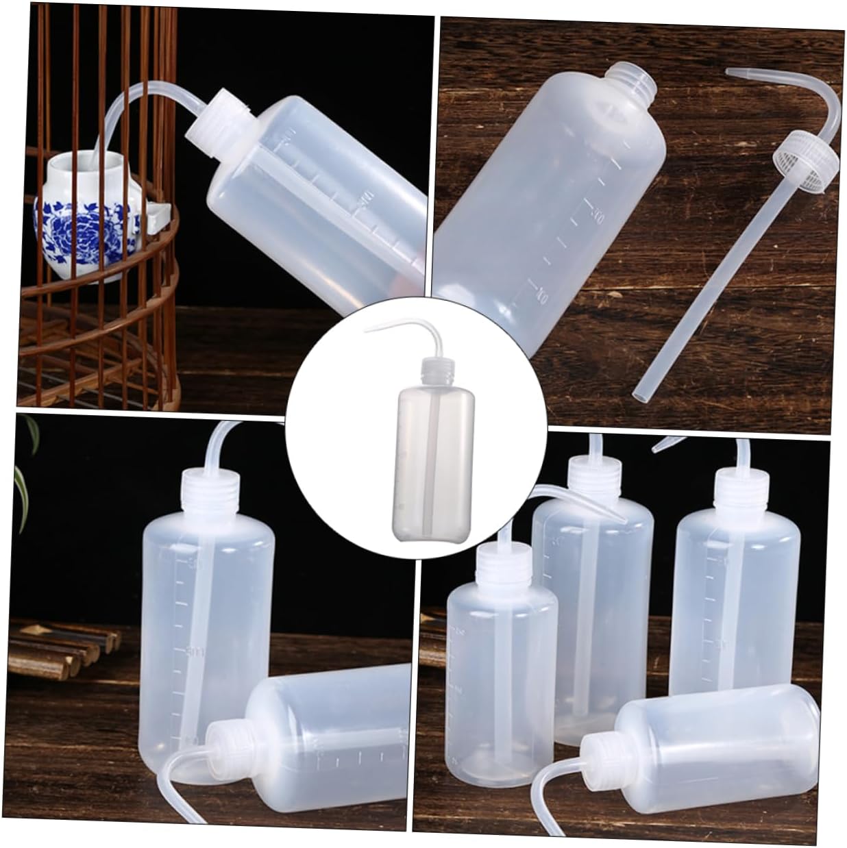 MERRYHAPY 2pcs Capacity Water Pot for Birds Multifunctional Water Adding Bottle Plastic Design Easy to Use for Bird Cages and Pets