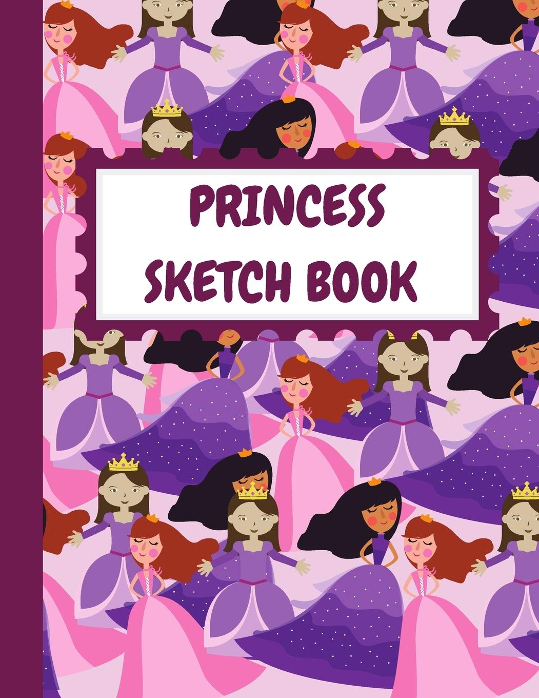 PRINCESS SKETCH BOOK: girly magical Sketch Book for Kid, Art Workbook , design book ,activity,fun for hours drawing , gift for birthday and holidays