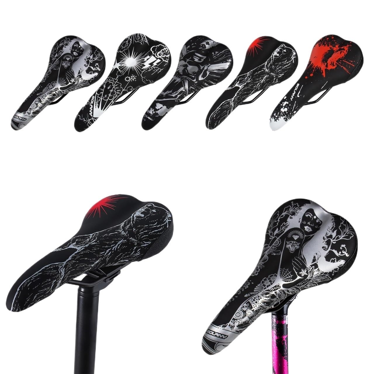 Bike Seat Mountainbike-Sitz Ersatz Komfort Leder Fahrradsattel