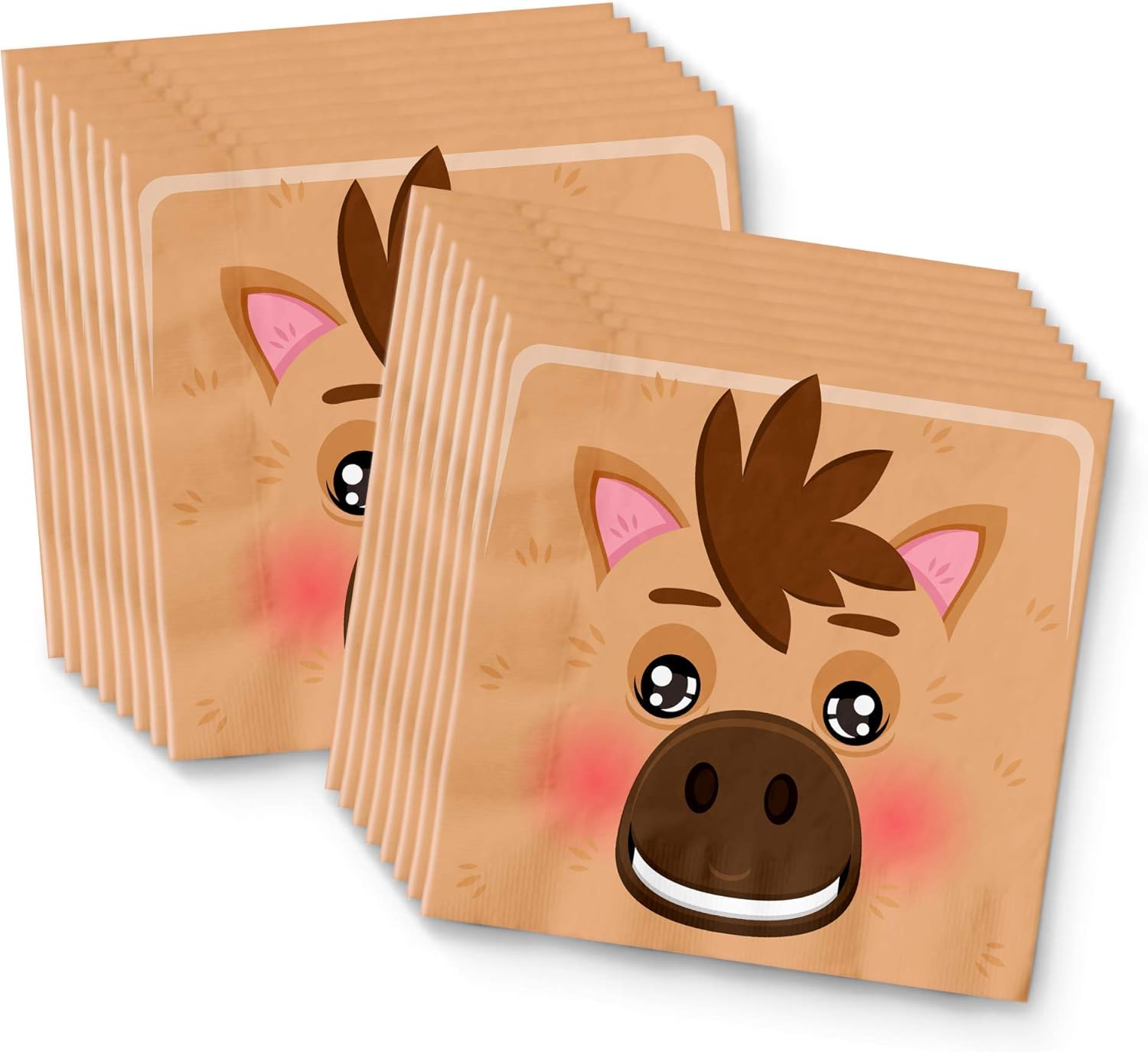 Horse Birthday Party Supplies Set Plates Napkins Cups Tableware Kit for 16 - Image 4