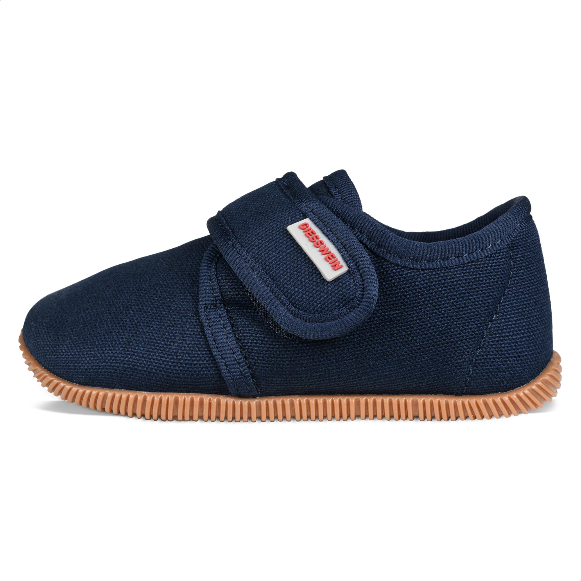 GIESSWEIN Kinder Hausschuhe Senscheid - Slim-Fit - Kindergarten Schuhe für Jungen & Mädchen, rutschfeste Krabbel-Schuhe mit Klettverschluss