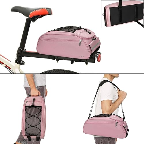 Miniatura 4 de MOSISO Bolsa de maletero para bicicleta, bolsa impermeable para asiento trasero de bicicleta, bolsa de almacenamiento para el sillín, bolsa de