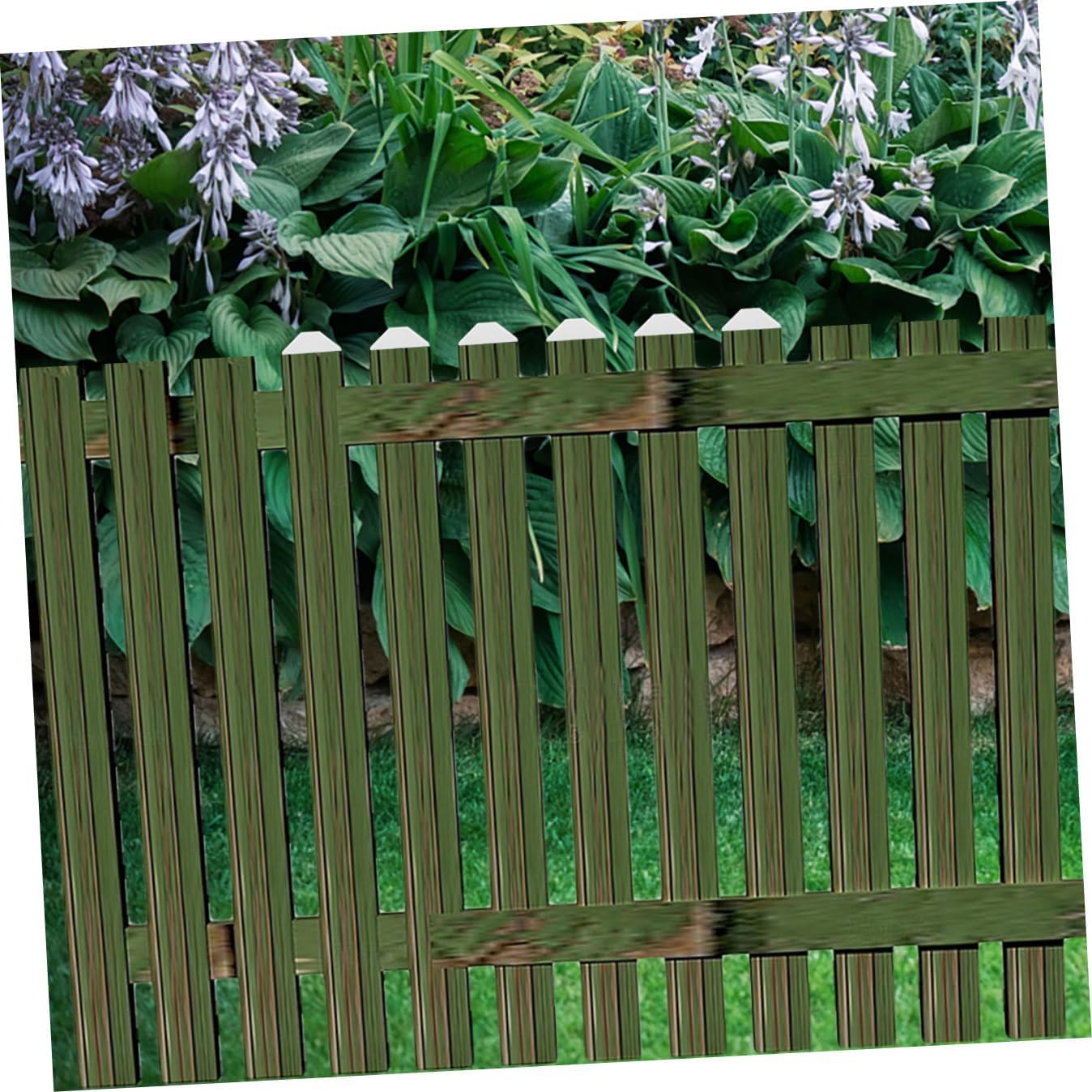 8pcs PVC Fence Post Caps Replacement Covers Garden Fence Top Caps Dog Ear Picket Post Finials Column Covers for Outdoor Railings and Decking