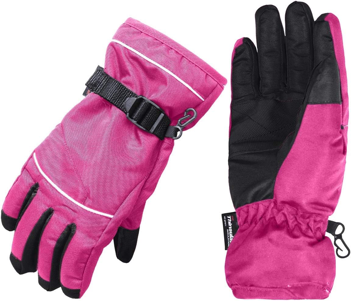 Wantdo Women's Waterproof Insulated Winter Warm Ski Snowboarding Gloves