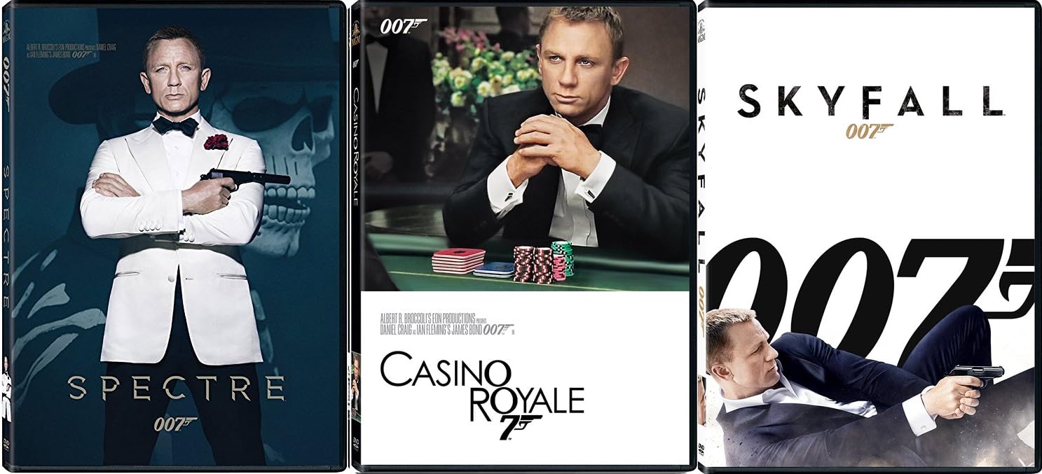 James Bond Film Collection 22/24/25Casino Royale Skyfall & Spectre