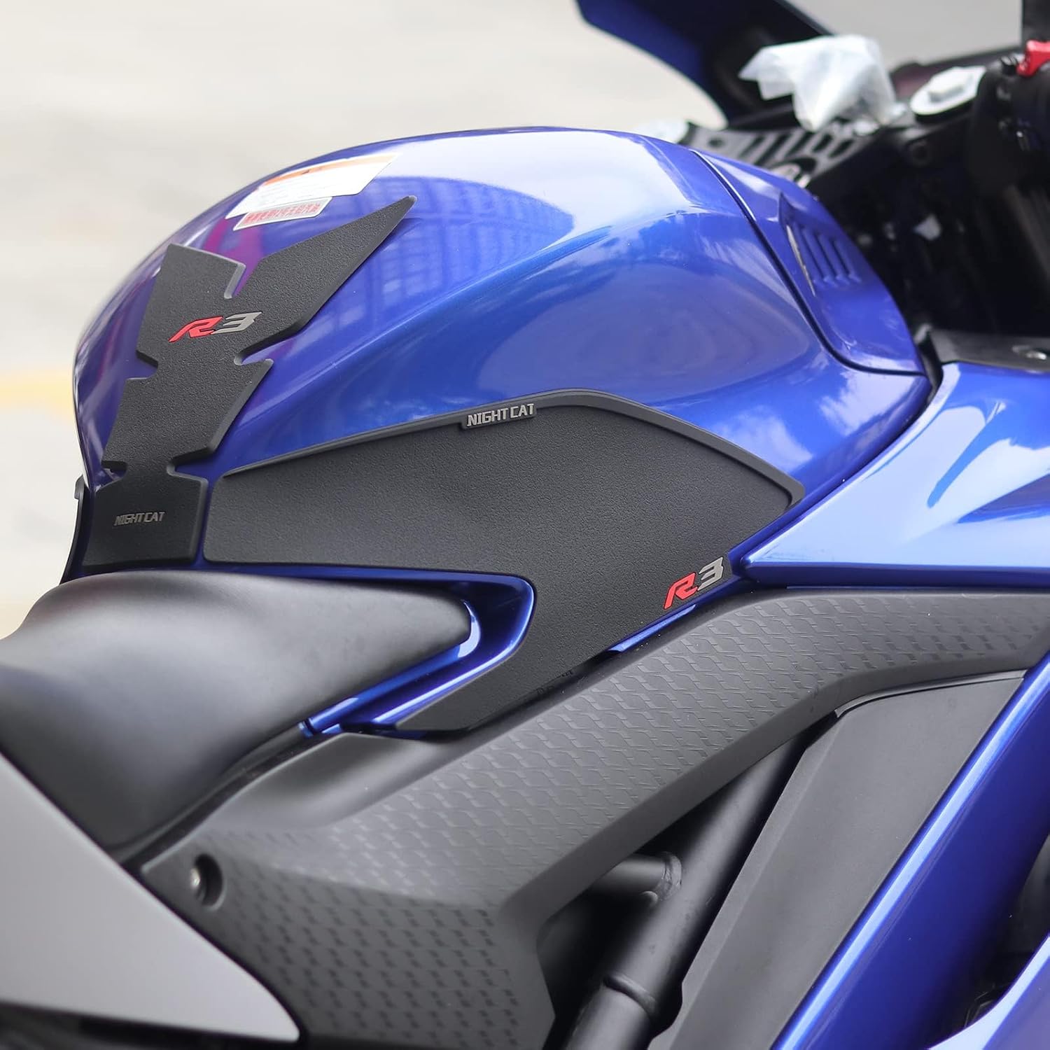 NIGHT CAT Motorcycle Fuel Tank Protector,Compatible with YZF R3,Motorcycle Tank Pad,Gas Tank Decals （R3 Fuel Tank Stickers）