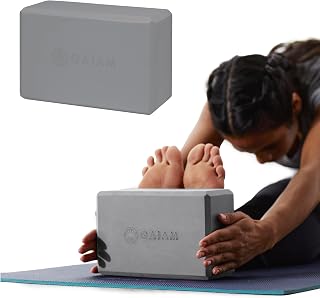 Bloque de yoga - Espuma Eva sin látex de apoyo - Superficie suave antideslizante con bordes biselados para yoga, pilates, meditación