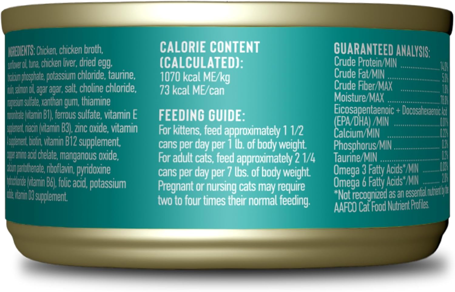 Tiki Cat Baby Pate Wet Cat Food for Kittens, Chicken, Tuna & Chicken Liver, 2.4 oz. Can (12 Count)