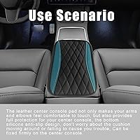 Vista 7 de Funda universal de cuero impermeable para consola central de automóvil, protector de caja de asiento para reposabrazos, accesorios de decoración