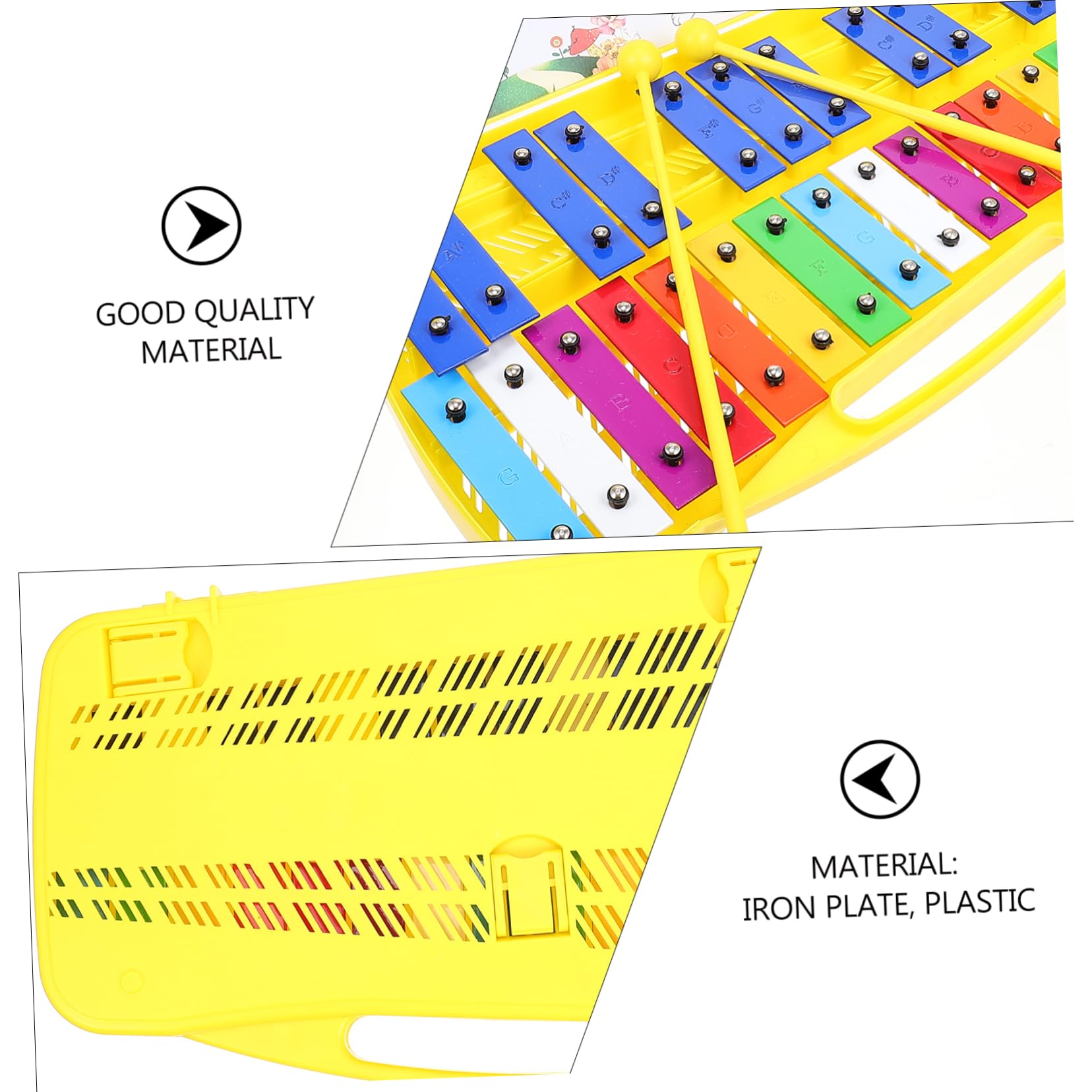 Kisangel Xilófono de Madera con Placa de 25 Notas para Niños, Instrumento Orff de Percusión Educativa Que Fomenta el Ritmo el Interés Musical