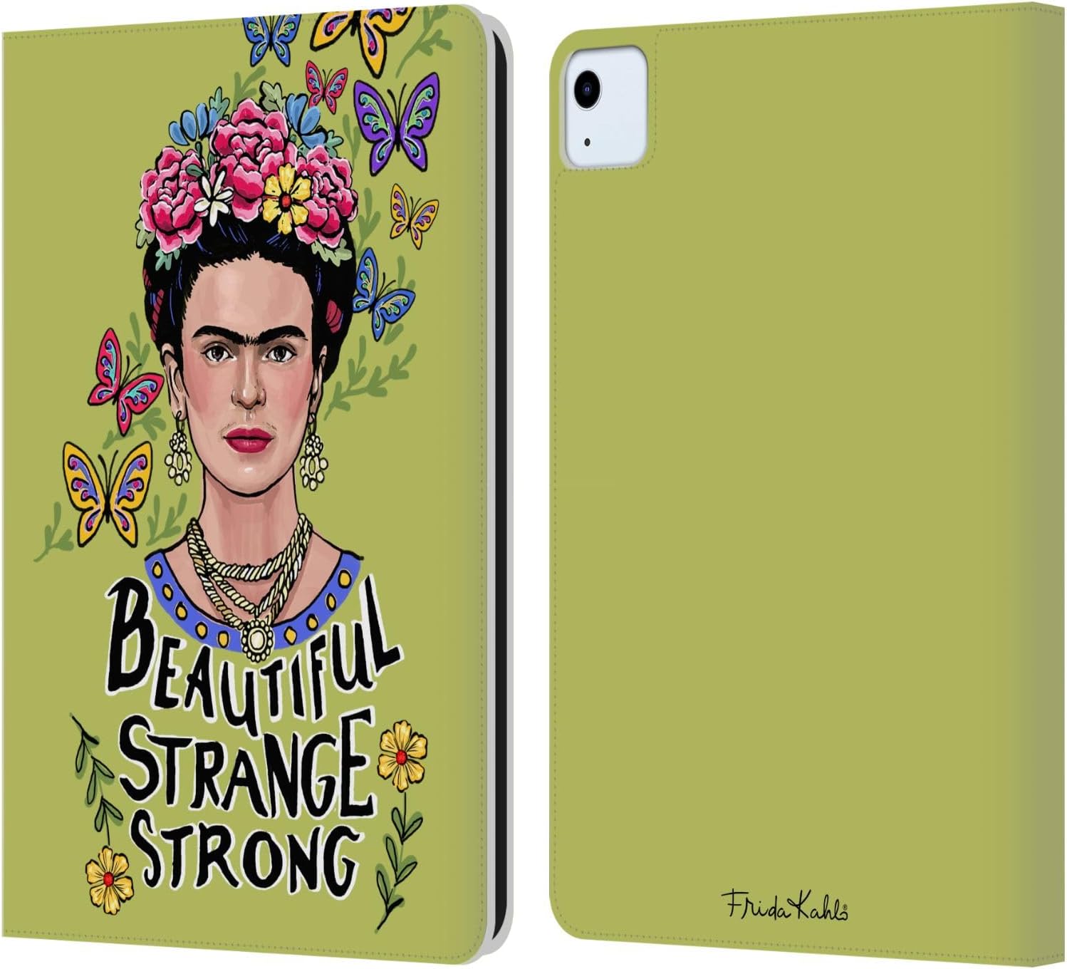 Head Case Designs Officially Licensed Frida Kahlo Beautiful Woman Art & Quotes Leather Wallet Case Compatible with Apple iPad Air 11 2020/2022/2024/2025