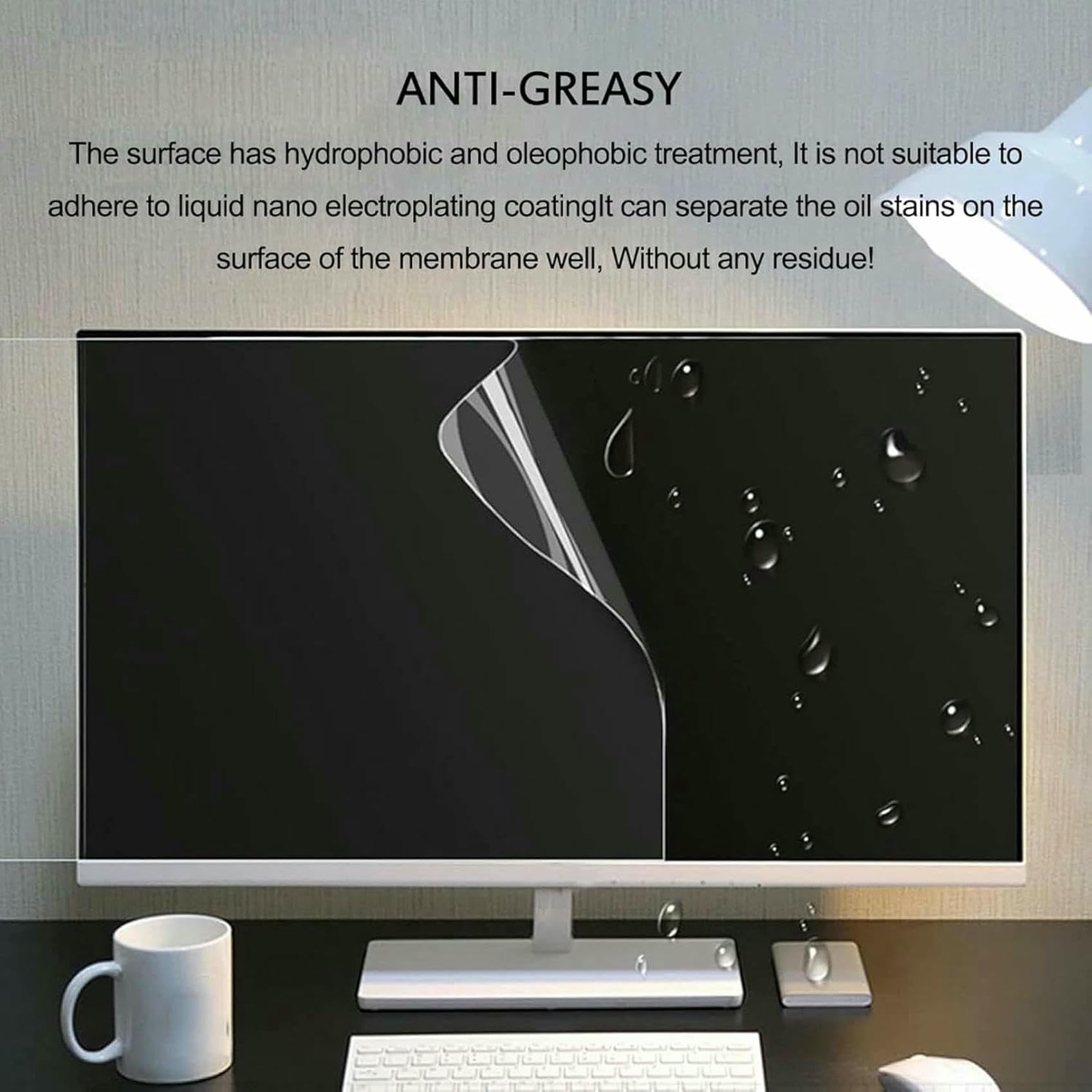 Pellicola protettiva opaca per schermo LCD TV, antiriflesso, anti luce blu, antiriflesso, pellicola filtro antiriflesso, riduce l'affaticamento degli occhi, installazione senza bolle d'aria