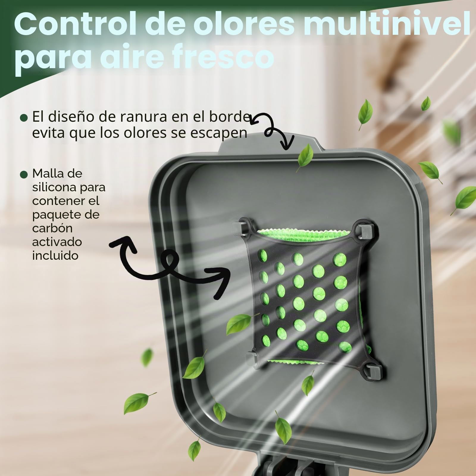 Bote de basura pequeño para mascotas con bloqueo y tapa, pedal manos libres para exteriores e interiores, cubo de basura para gatos de 5 litros con 20 bolsas de basura biodegradables y