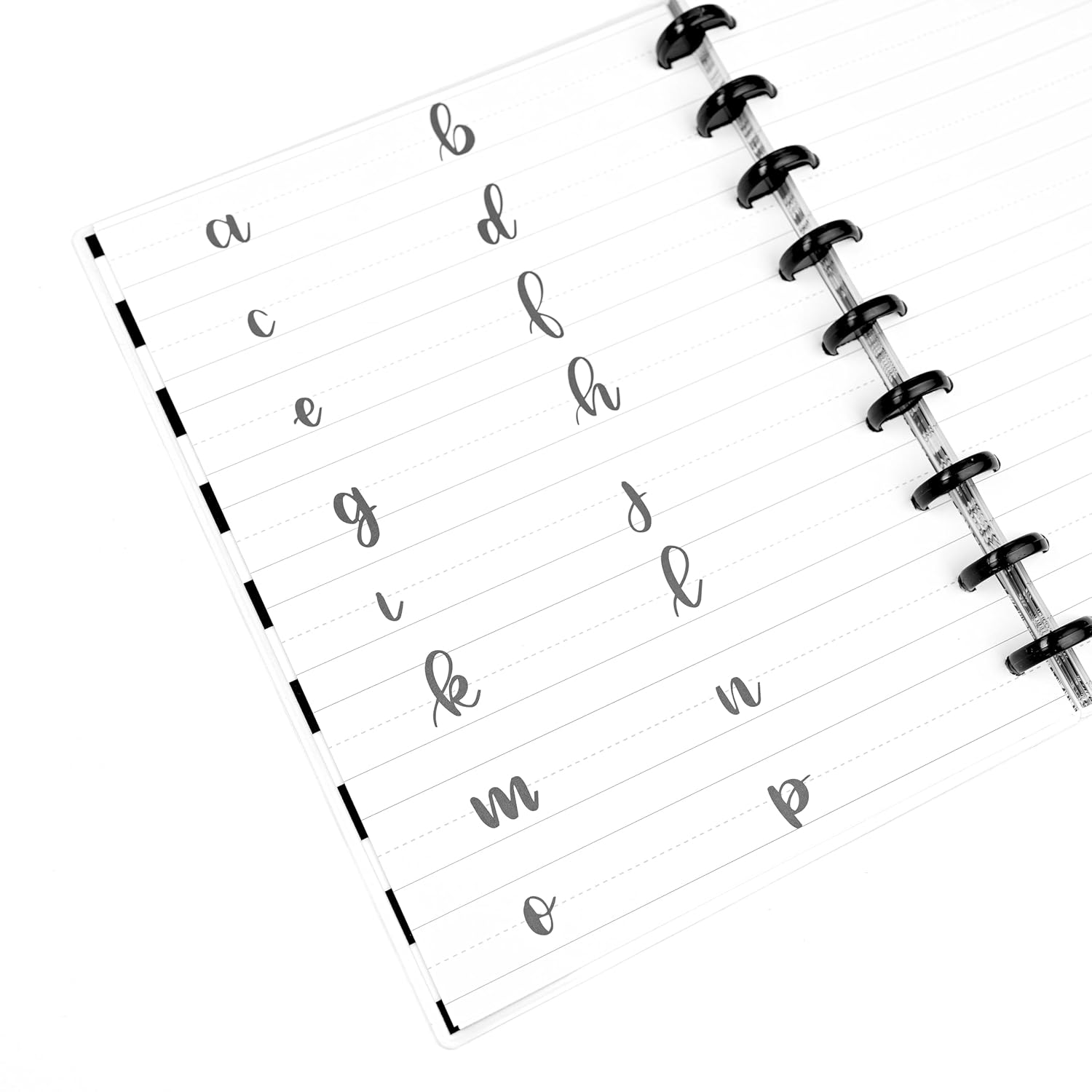 kellofaplan Lettering and Calligraphy Practice Book – Hand Lettering Handwriting Practice Book with Premium Paper, Disc-Bound, 50+ Guided Pages for Brush Pens & Modern Calligraphy