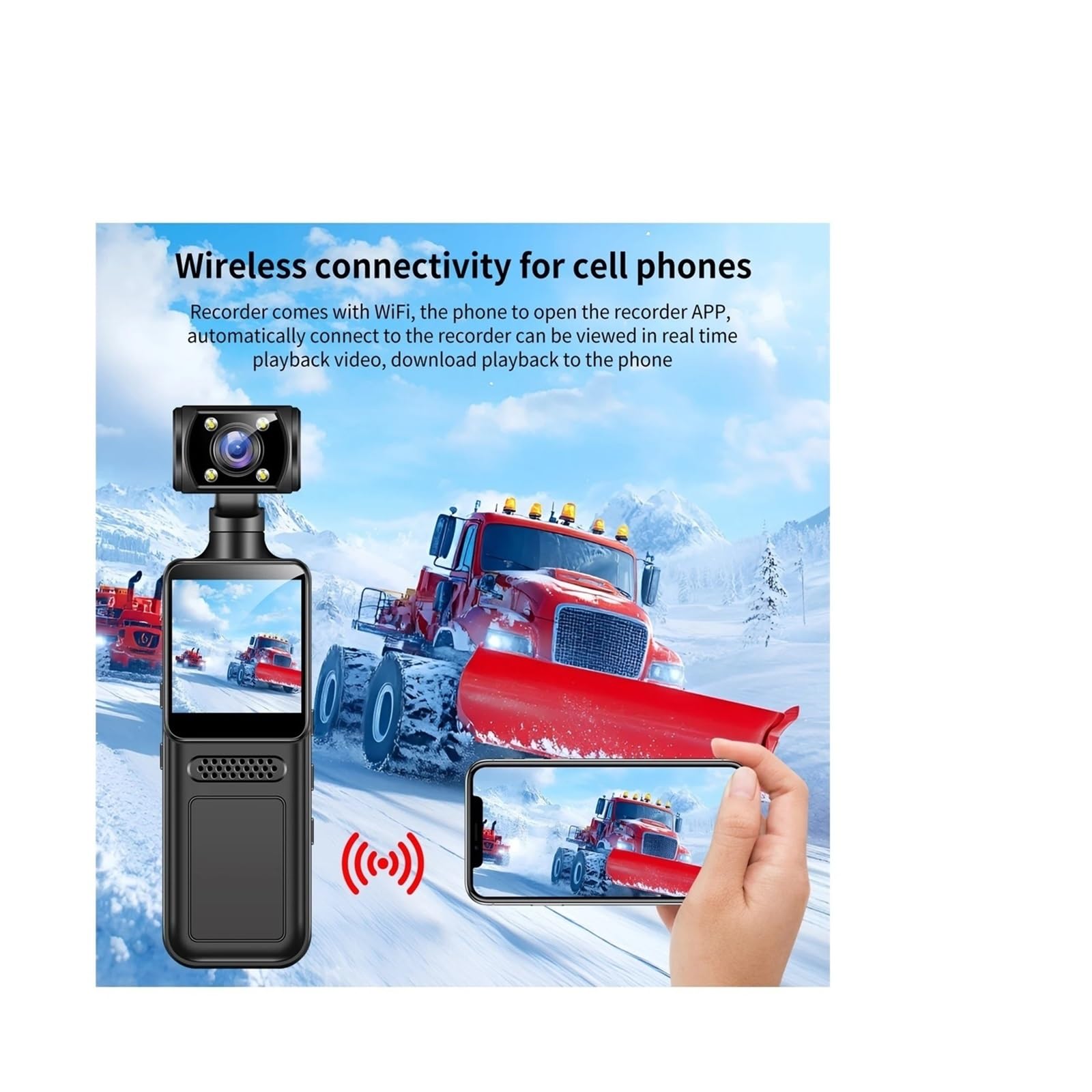 Kamera na ciało, Mini kamera 4K 1080P HD, przenośny cyfrowy rejestrator wideo, noktowizyjna na podczerwień, rowerowa, sportowa DV dla Bezpieczeństwa, Pracy