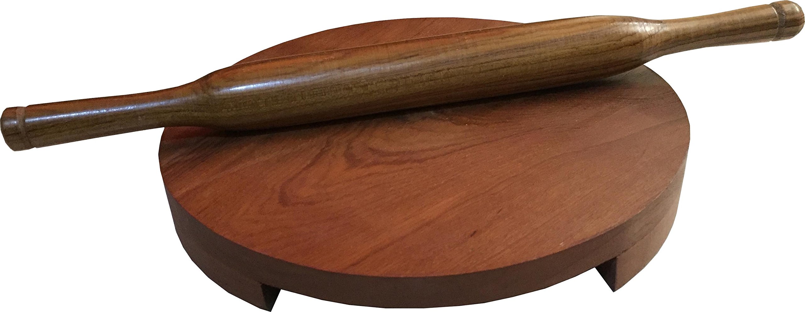 Shradha Trading en bois Belan Chakla, planche de circulaire en bois avec rouleau à pâtisserie