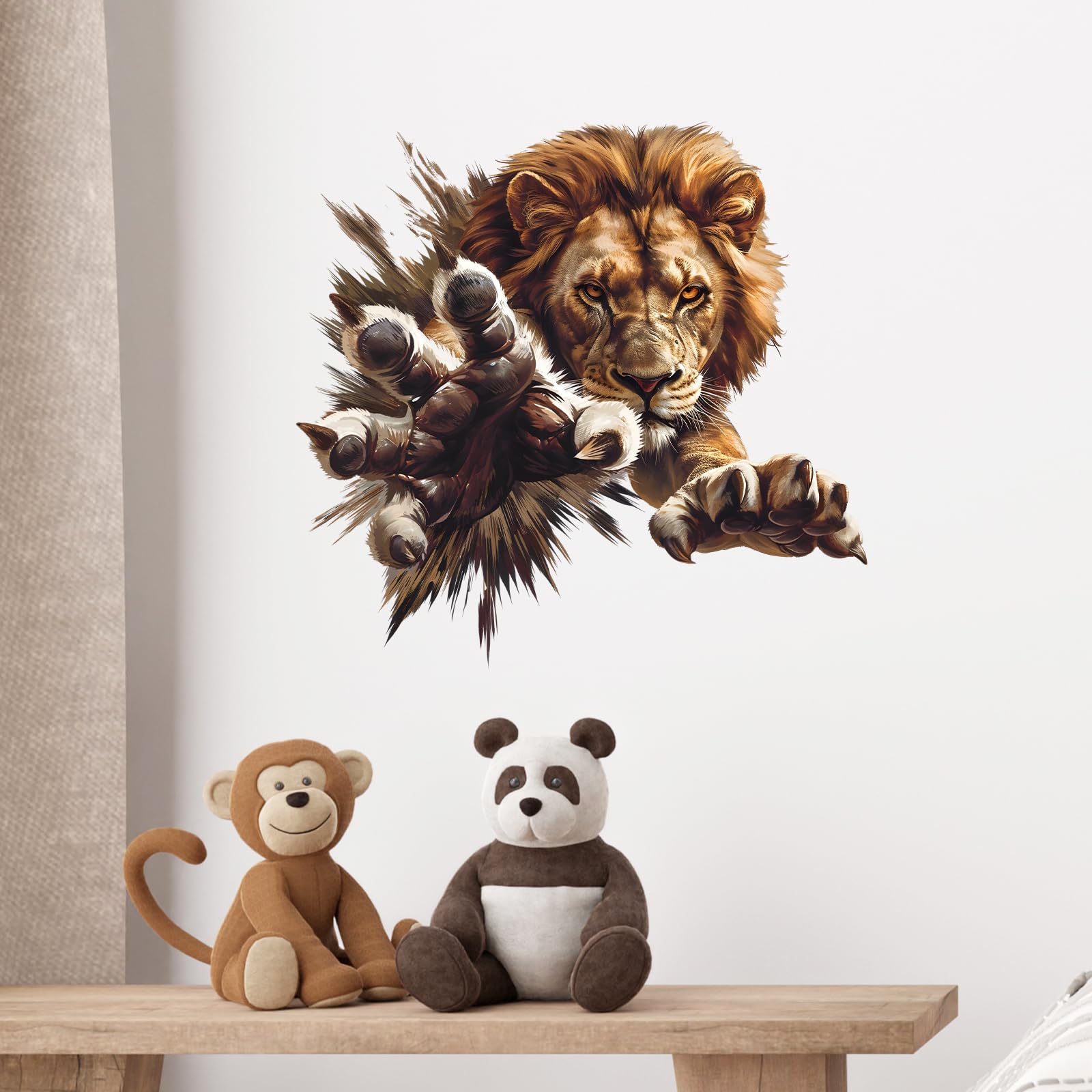RoyoLam Lifelike Panther Wall Decal – Removable Nursery Animal Sticker, 35.4x11.8 Inch - View #5