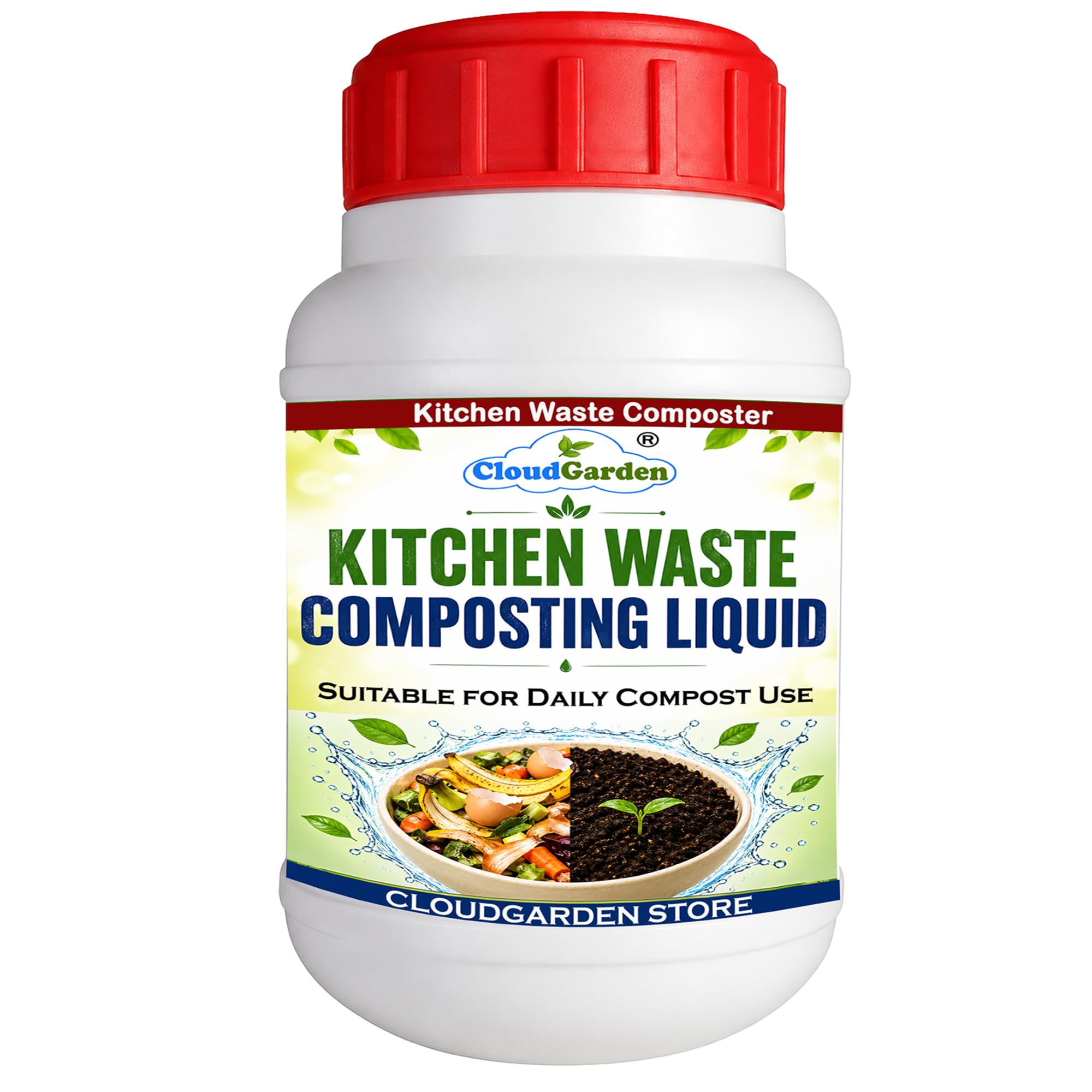 CloudGarden Kitchen Waste Composting Liquid 125 ml, Easy-to-Use Liquid for Kitchen Compost Containers and Home Composting Setup-image-21
