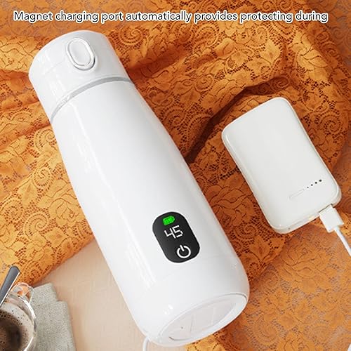 Miniatura 2 de Pssopp Portable Hot Water Boiler, Band Temperature Adjustment 316 Stainless Steel Tilted Mouth Snap On Design Cordless Travel Electric Kettle for