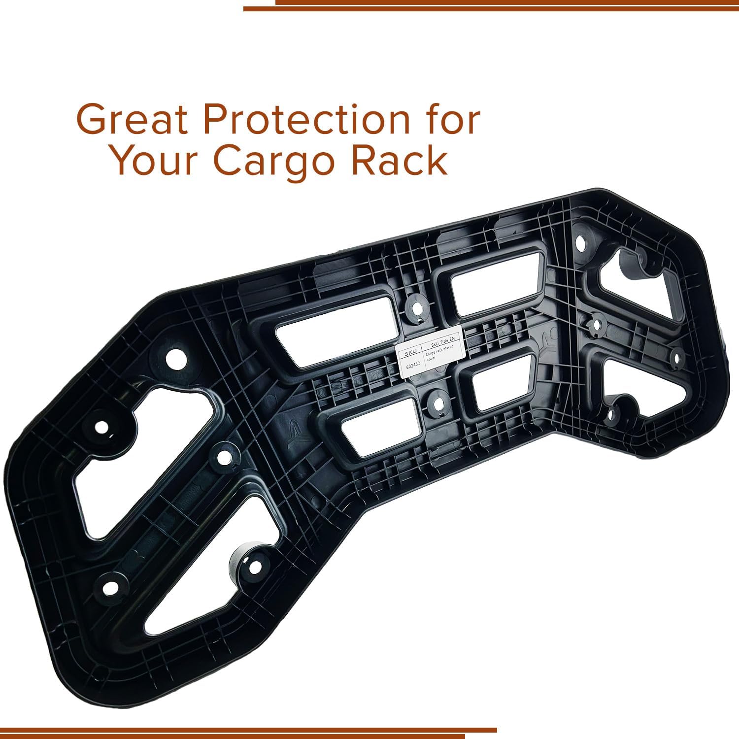 AlveyTech Cargo Rack Plastic Cover for The Coleman AT125-EX ATV - Black Replaceable Scratch-Free Protective Truck Topper Racks, ATV Rack Accessories Cargo Cover, Quad Bike, Dirt Bikes