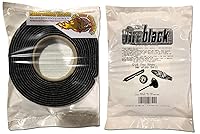 Vista 4 de Junta para barbacoa ahumadora FireBlack de alta temperatura autoadhesiva de 15 pies, resistente al calor de 1/2 x 1/8, negra