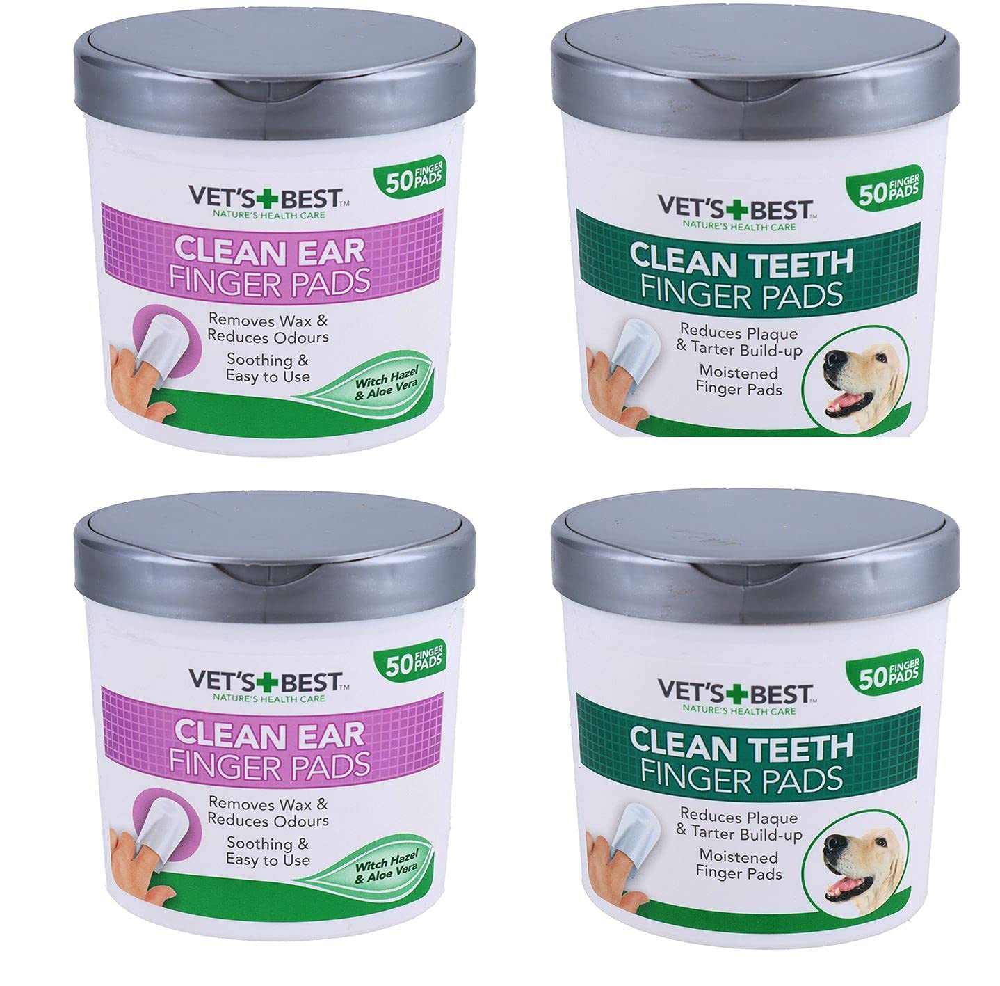 AB Tools Lot de 2 lingettes nettoyantes pour chien et chiot