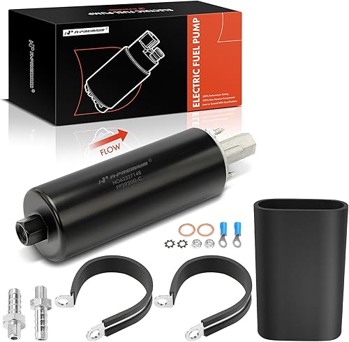 A-Premium Bomba externa universal 255LPH Bomba de combustible en línea de alta presión (GSL392) con kit de instalación (400-939)